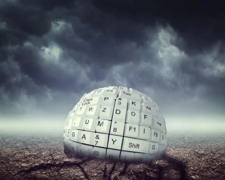 Keyboard ball Illustrazione stock