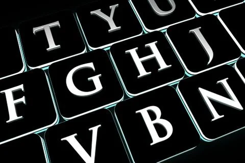 Keyboard with black keys 스톡 일러스트