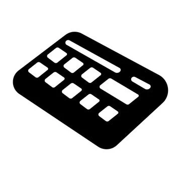 Keyboard black vector icon on white background Stock Illustration