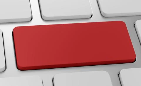 Keyboard with blank keys close up Stock Illustration
