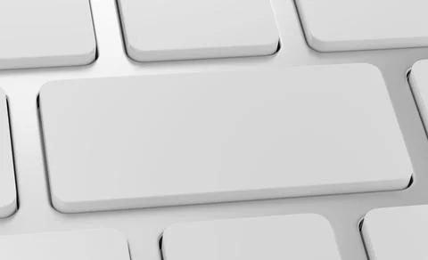 Keyboard with blank keys close up Stock Illustration