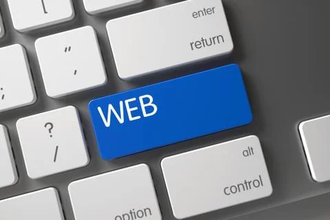 Keyboard with Blue Keypad - Web. Stock Illustration