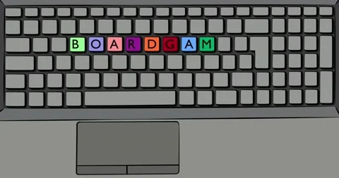 Keyboard with Board Game keys Video stock 170924981