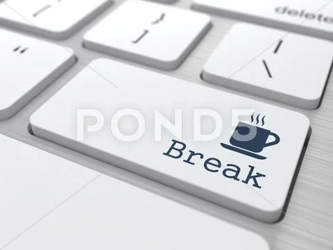 Keyboard with Break Button. Stock Illustration