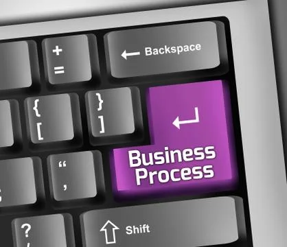 Keyboard business process Illustrazione stock