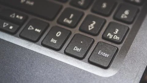 Keyboard button enter laptop black minimalist Stock Photos