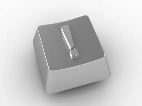 Keyboard Button with exclamation mark Stock Illustration