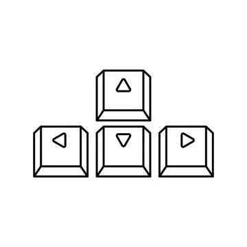 Keyboard button icon vector Stock Illustration