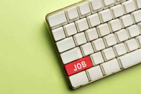 Keyboard button with the job text Stock Photos