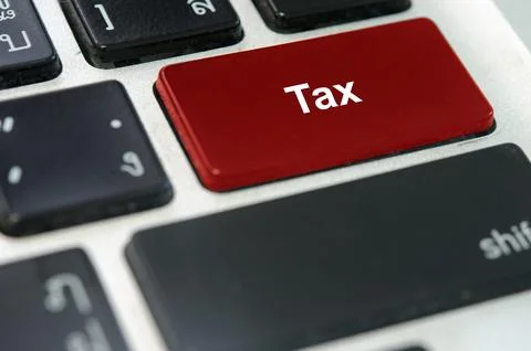 Keyboard button tax Stock Photos