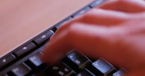 Keyboard button to turn off a computer Stock Footage 119088050