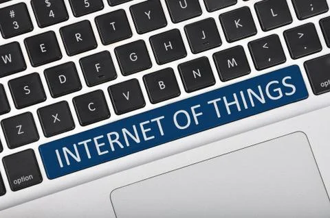 Keyboard  button written word internet of things Foto stock