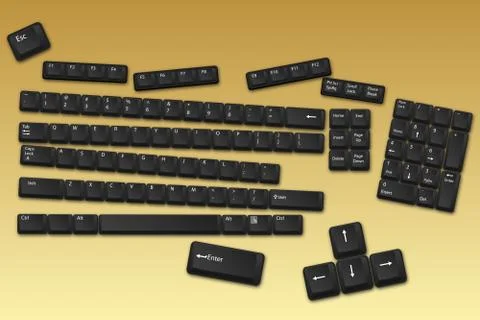 Keyboard buttons Stock Illustration