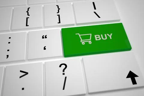 Keyboard with Buy button Stock Photos
