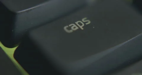 Keyboard - CAPS key 60FPS Video stock 145848882