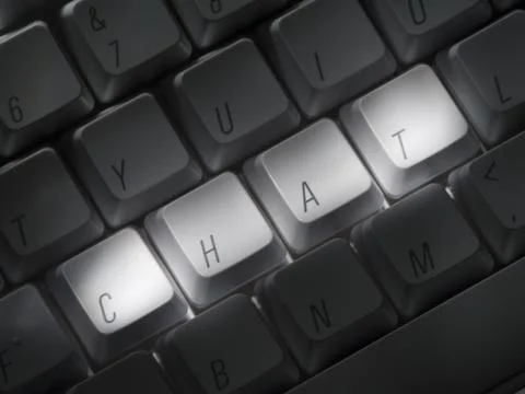 Keyboard with CHAT highlighted Stock Photos