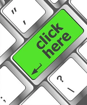 Keyboard with click here button, internet concept Stock Illustration