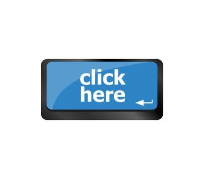 Keyboard with click here button, internet concept Stock Illustration
