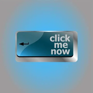 Keyboard with click me now button, internet concept Stock Illustration