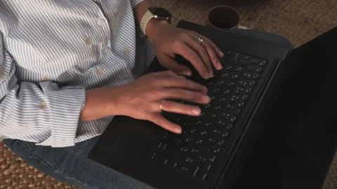 Keyboard Click Sound While Typing On Lap... | Stock Video | Pond5