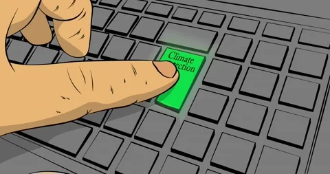 Keyboard with Climate protection text Video stock 172091470