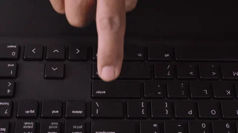 Keyboard close-up for all arrow key Stock Footage 320752333