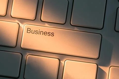 Keyboard with close up on business button Stock Photos
