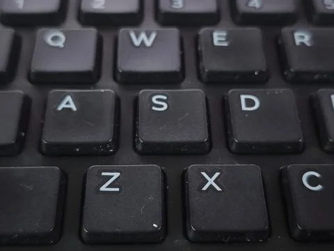 Keyboard Close-Up Featuring WASD Keys for Gaming, Typing, and Tech Design Stock Photos