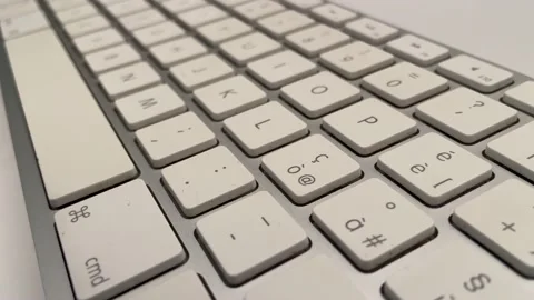 Keyboard close up on white background Stock Footage 142510937