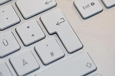 Keyboard closeup enter Fotos Stock