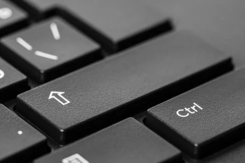 Keyboard closeup, shift and ctrl keys, background Foto stock