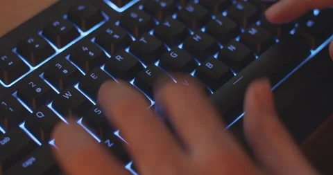 Keyboard Complete - SPECTRUM LED Video stock 145845054