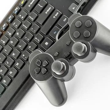 Keyboard computer and game controller Stock Photos