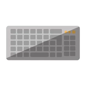 Keyboard computer device isolated icon Stock Illustration