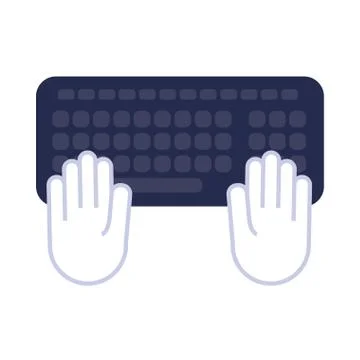Keyboard computer flat style icon Illustrazione stock