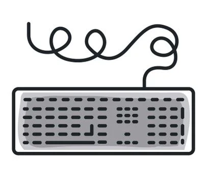 Keyboard computer isolated icon Stockillustratie