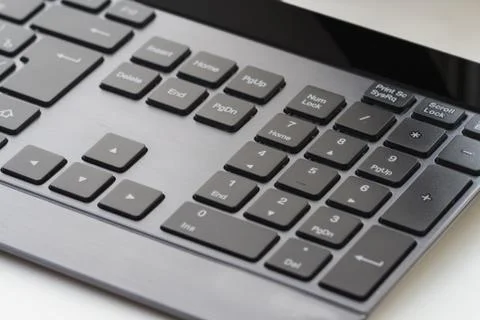 Keyboard of computer isolated on a white background Stock Photos