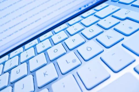 Keyboard of a computer screen in front of Stock Photos