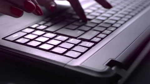 Keyboard computer slow motion Stock Footage 131853920