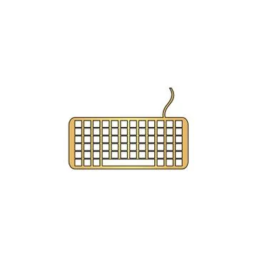 Keyboard computer symbol Illustrazione stock