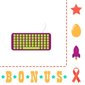Keyboard computer symbol Stock Illustration
