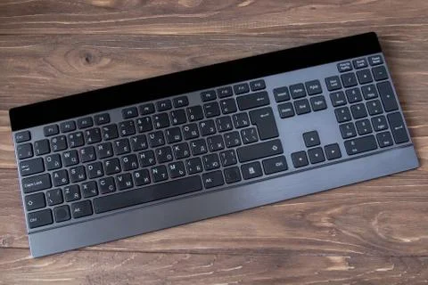 Keyboard of computer, top view. Technology or business concept Stock Photos