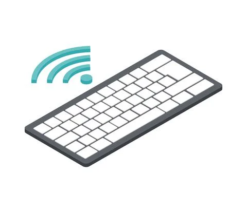 Keyboard computer wifi Stock Illustration