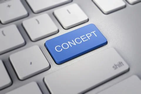 Keyboard with concept button. Computer   blog Stock Illustration