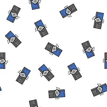 Keyboard cover vector seamless pattern Stock Illustration