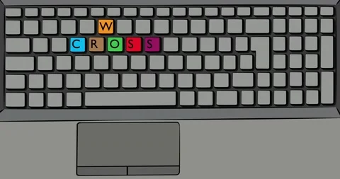 Keyboard with Crossword Keys Video stock 170878694