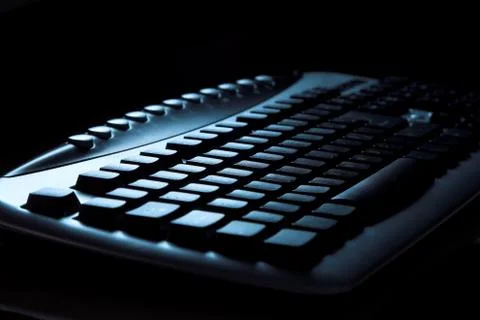 Keyboard in dark Stock Photos