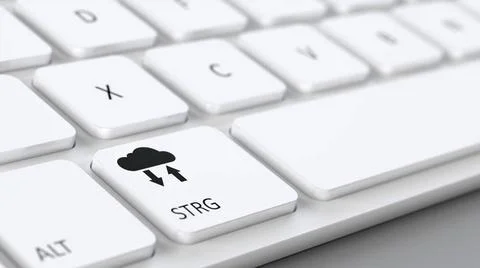 Keyboard data cloud sign A black keyboard with a data cloud sign Copyright... Stock Photos