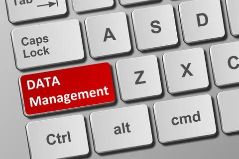 Keyboard with data management button Stock Illustration
