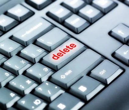 Keyboard with delete button Stock Photos